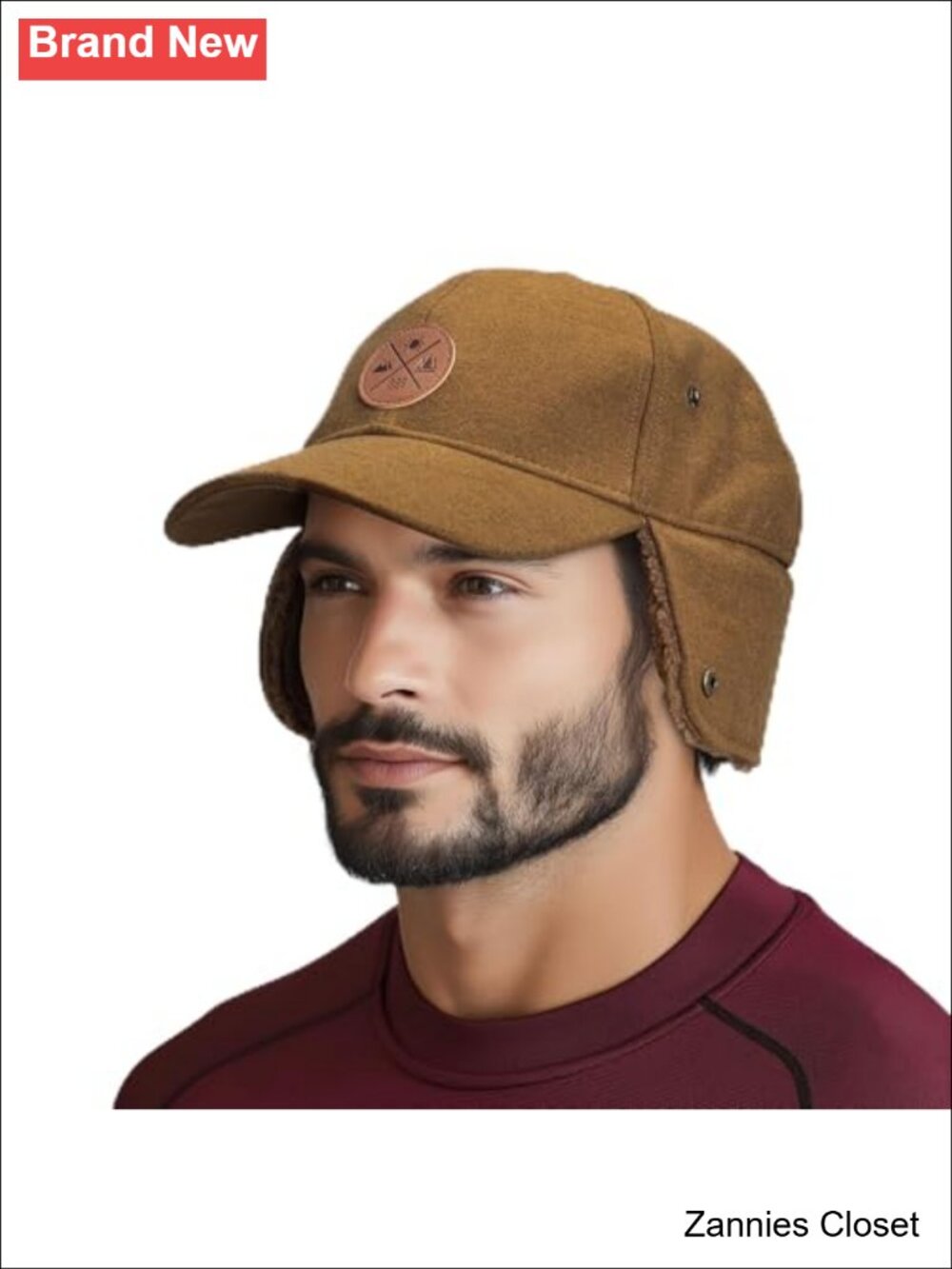 🤠Tough Headwear Fleece Lined Dad Cap Ear Flaps Winter Baseball Hat